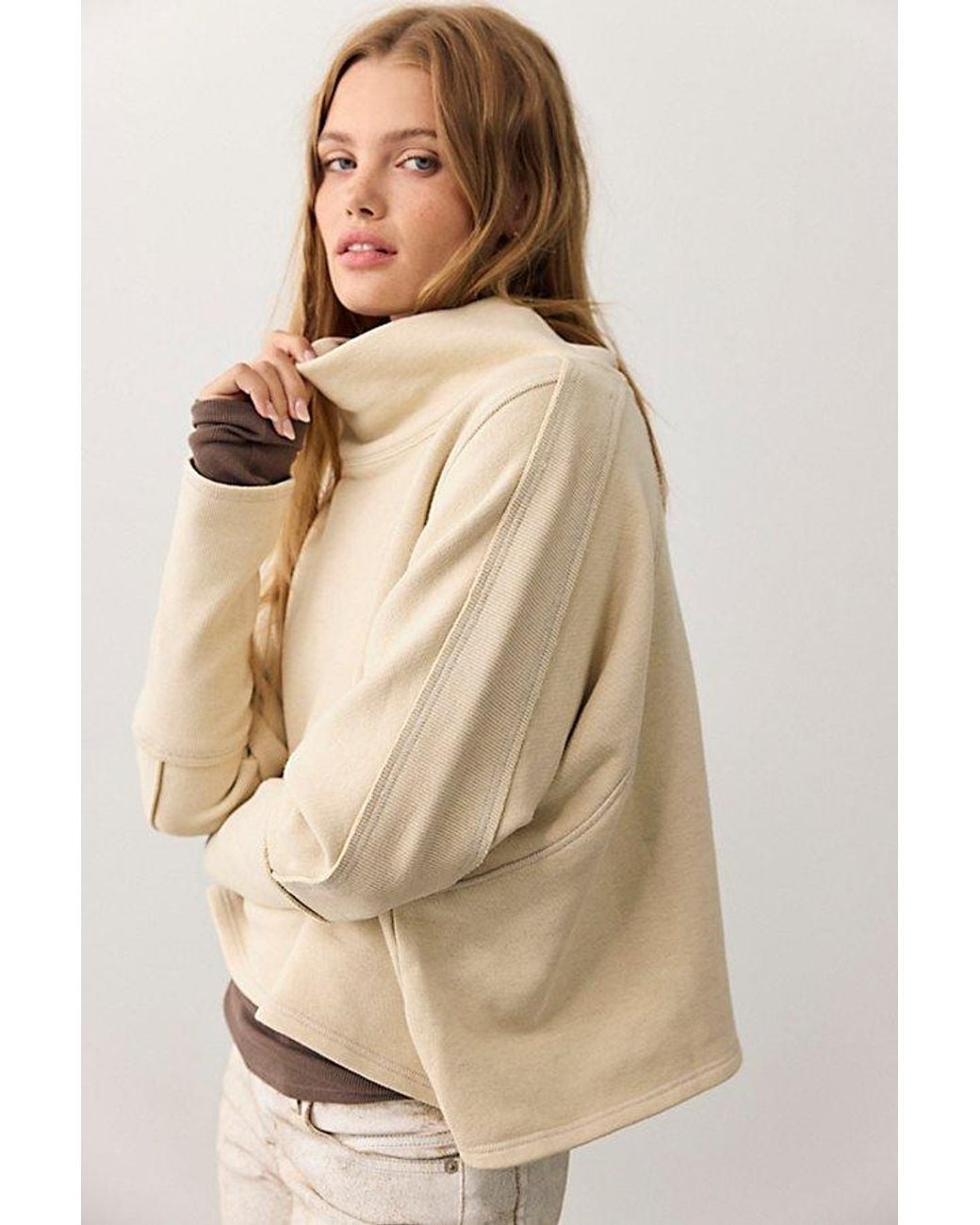 Free People Natural My Girl Funnel Neck Pullover