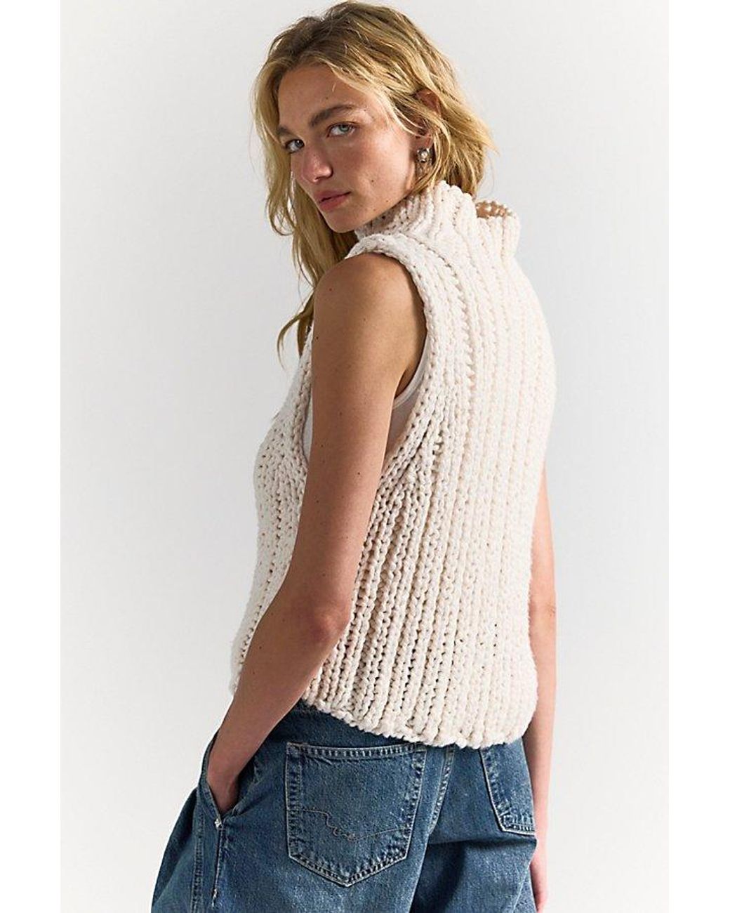 Free People Brown Lola Knit Tank Top