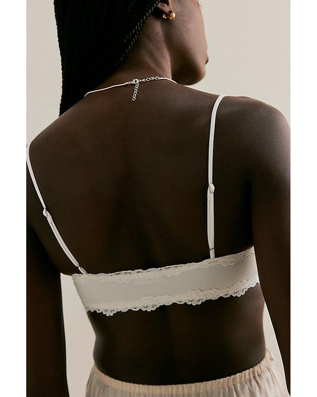 Intimately By Free People Brown Charlie Lace Microfiber V-Neck Bralette By