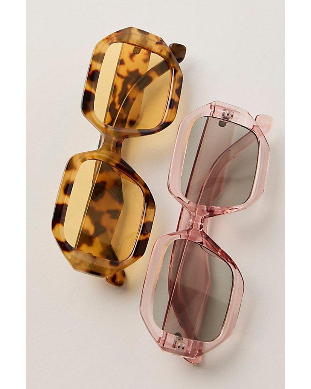 Free People Metallic Corra Square Sunglasses