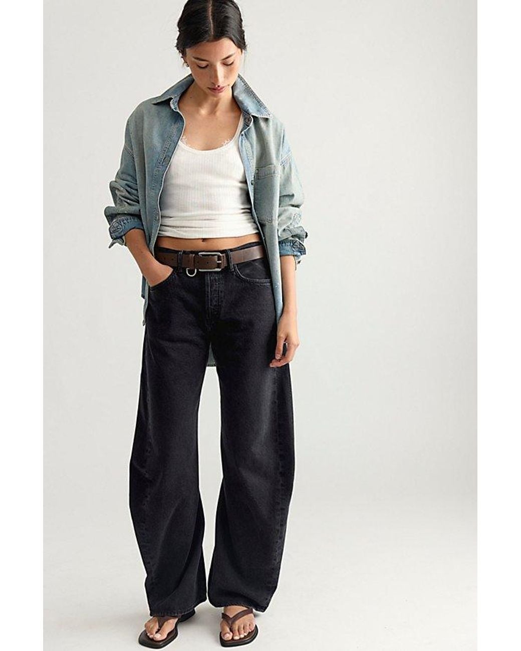 Agolde Blue Spiral Twisted Seam Jeans