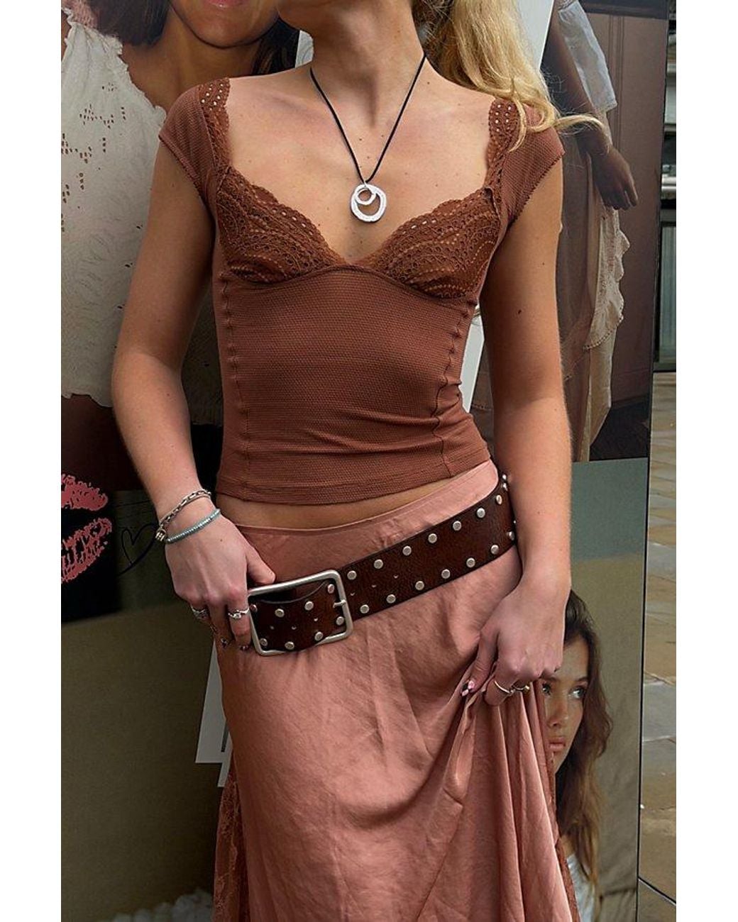 Intimately By Free People Brown Blush Hour Tee By