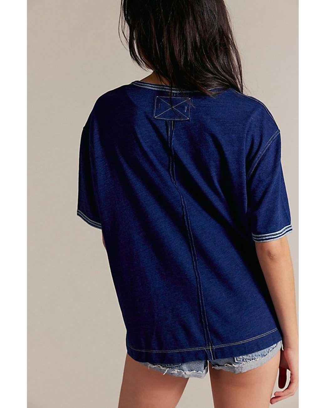 Free People Blue Bad Habit Tee