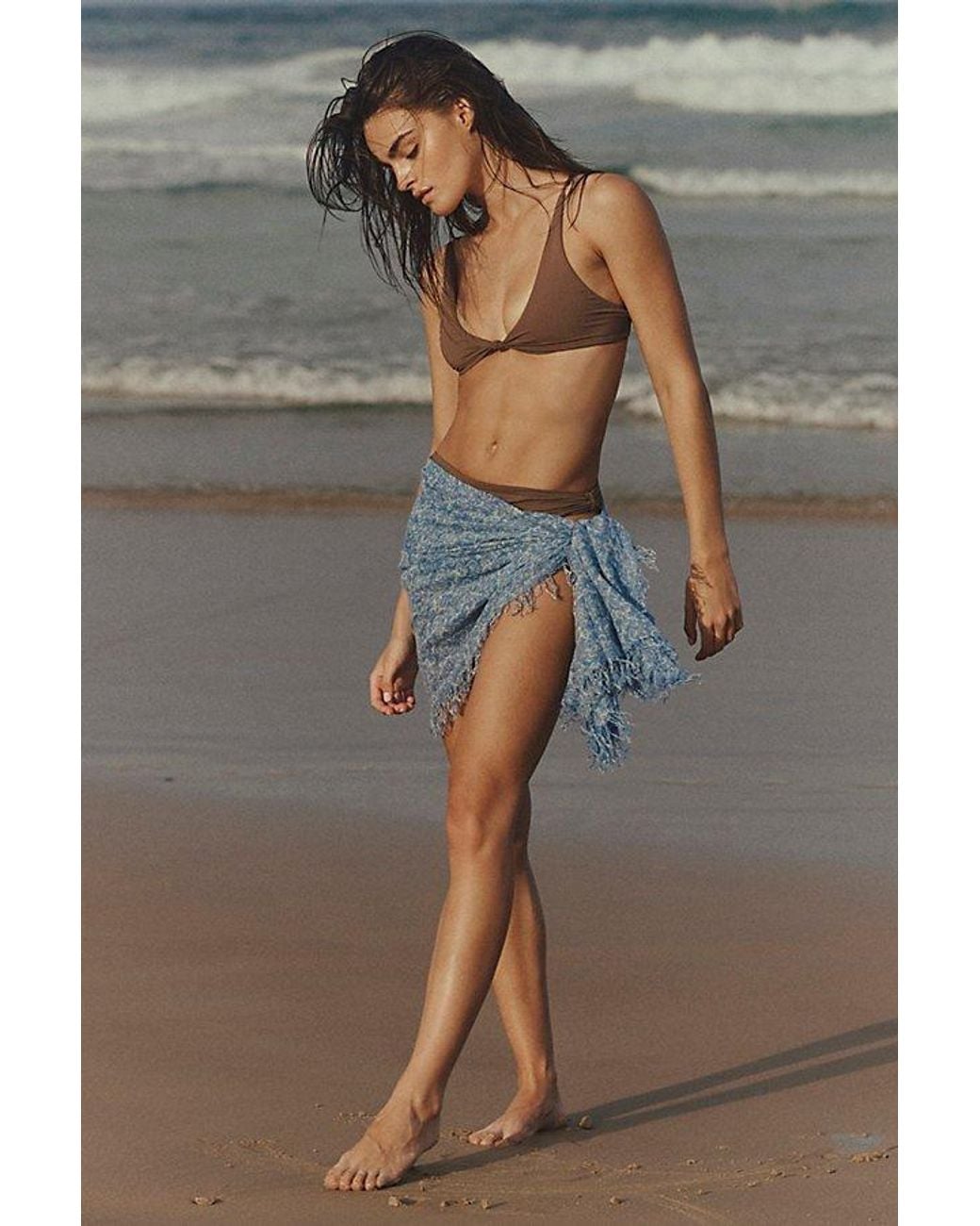 Toast Gray Signature Knot Bikini Top