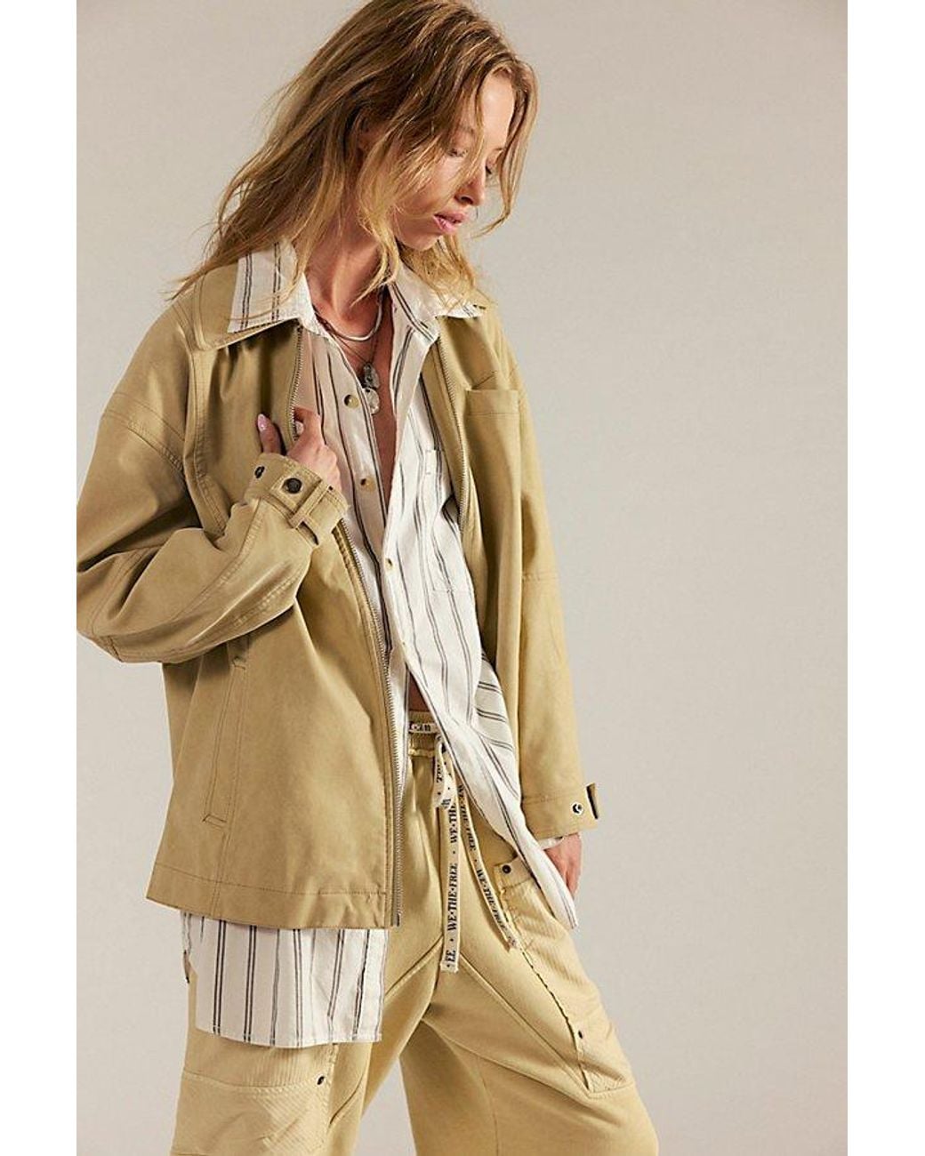 Free People Natural Sloane Vegan Suede Jacket