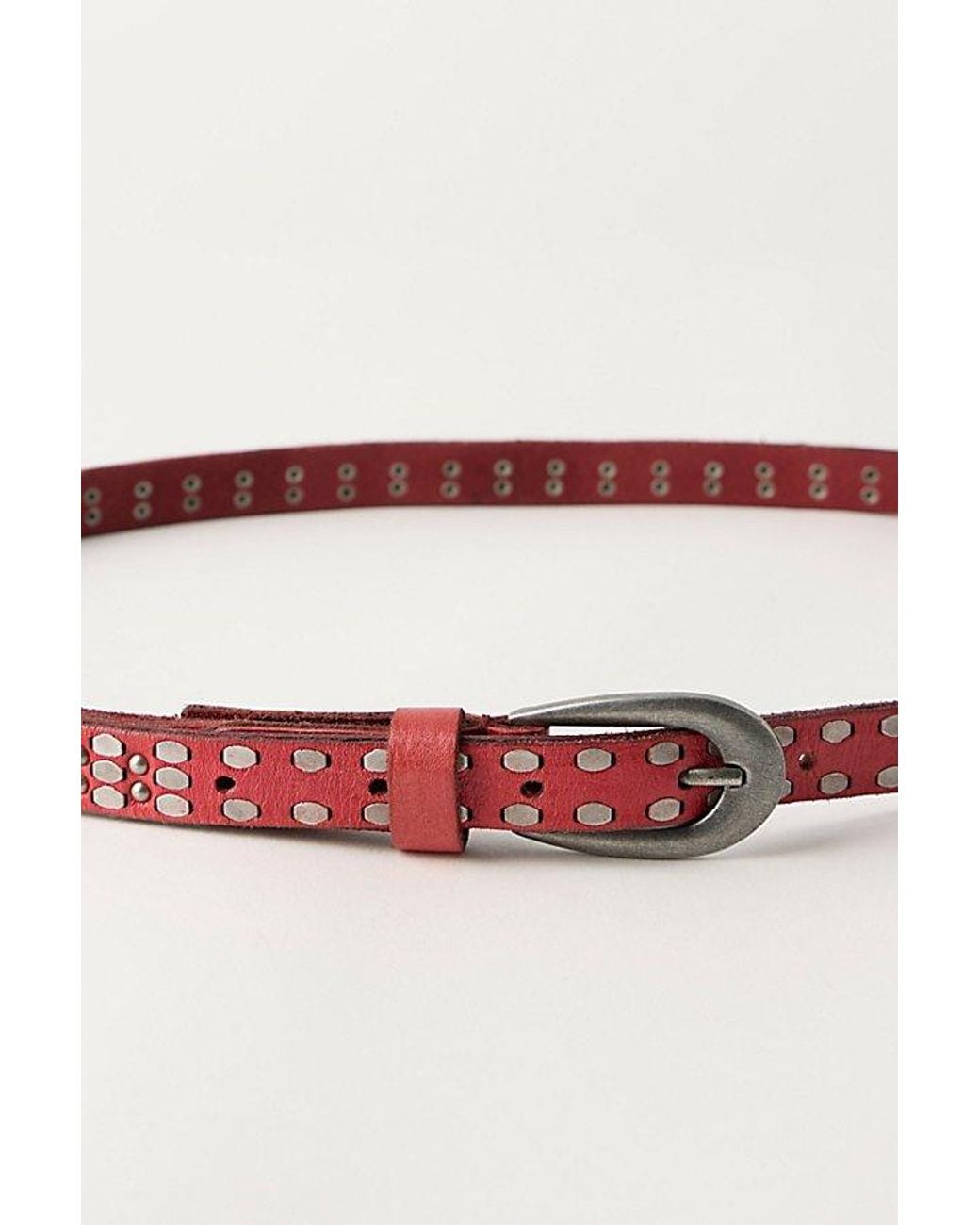 Free People Red Brie Slim Stud Belt