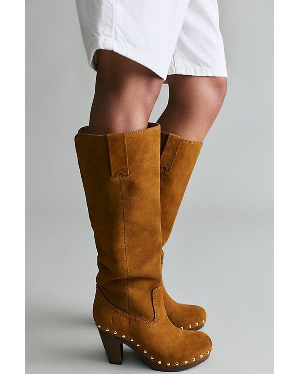 Frye White Cindy Pull-On Boots Shoe