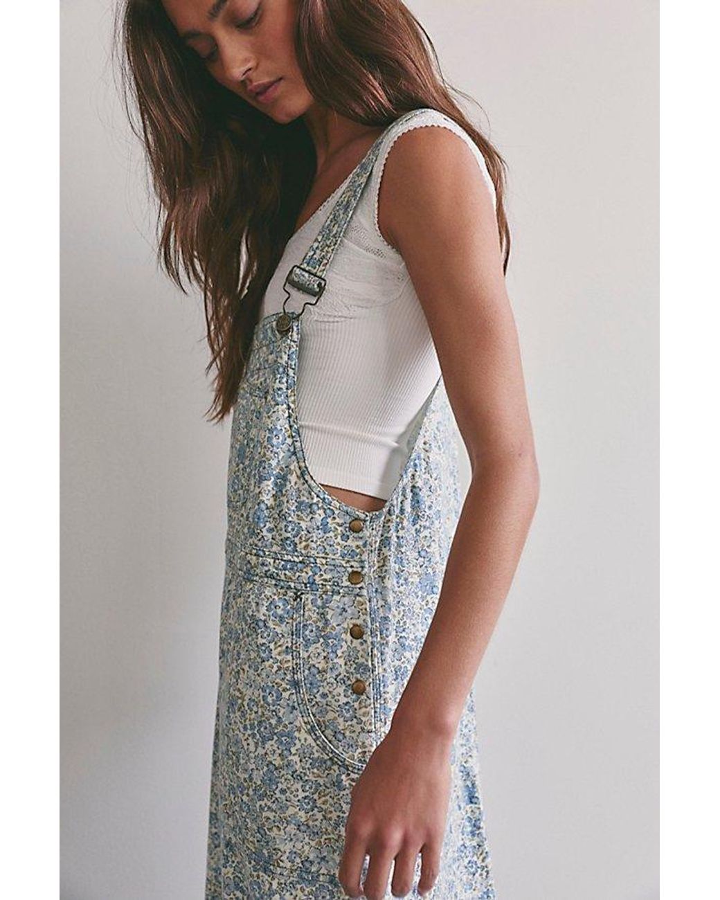 Free People Multicolor Hanson Apron Midi Dress