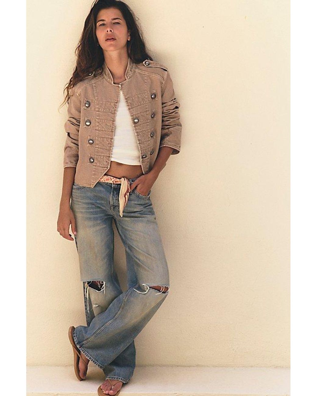 Free People Blue Tennessee Low-Rise Boyfriend Jeans