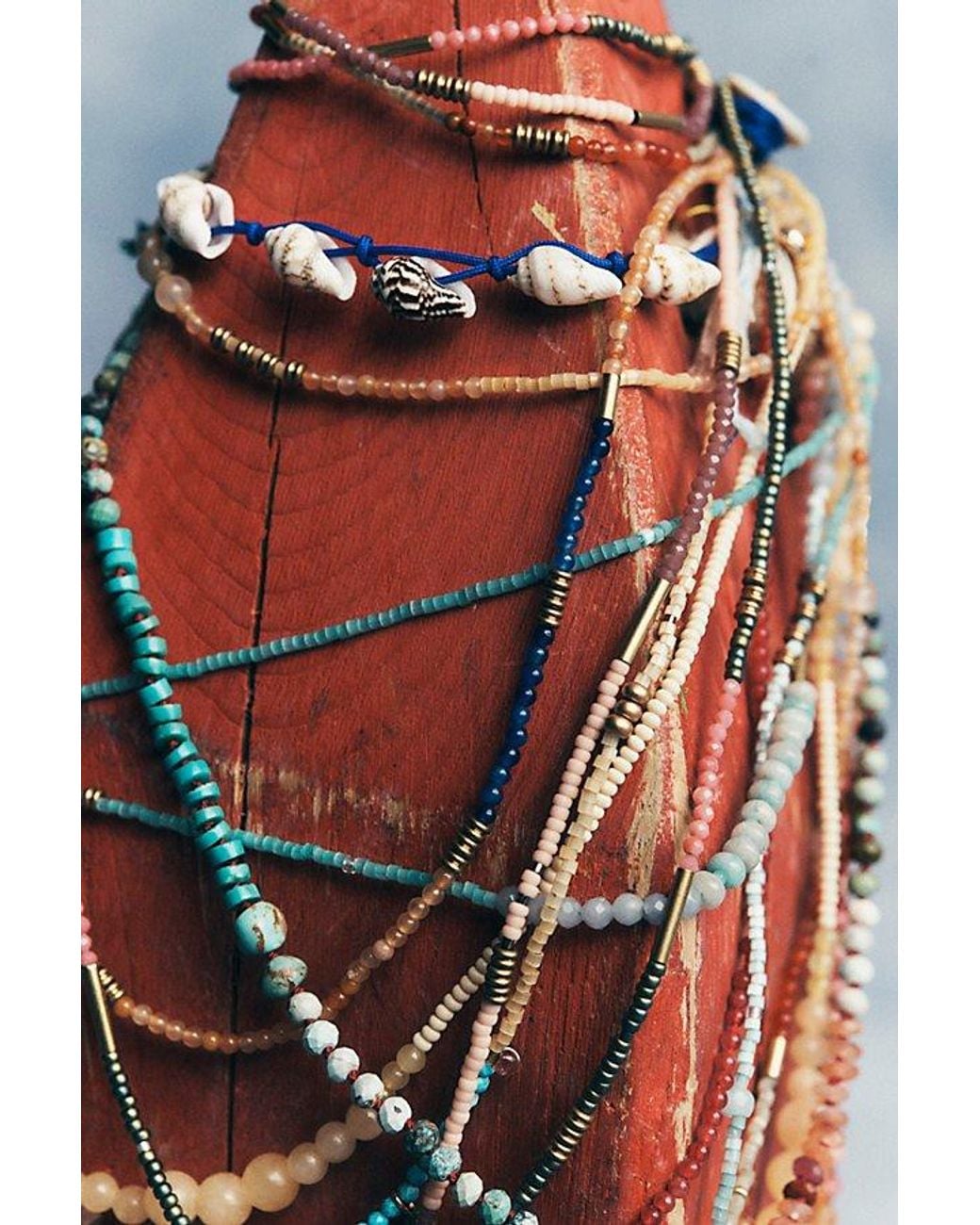 Meredith Waterstraat Brown Stone Necklace