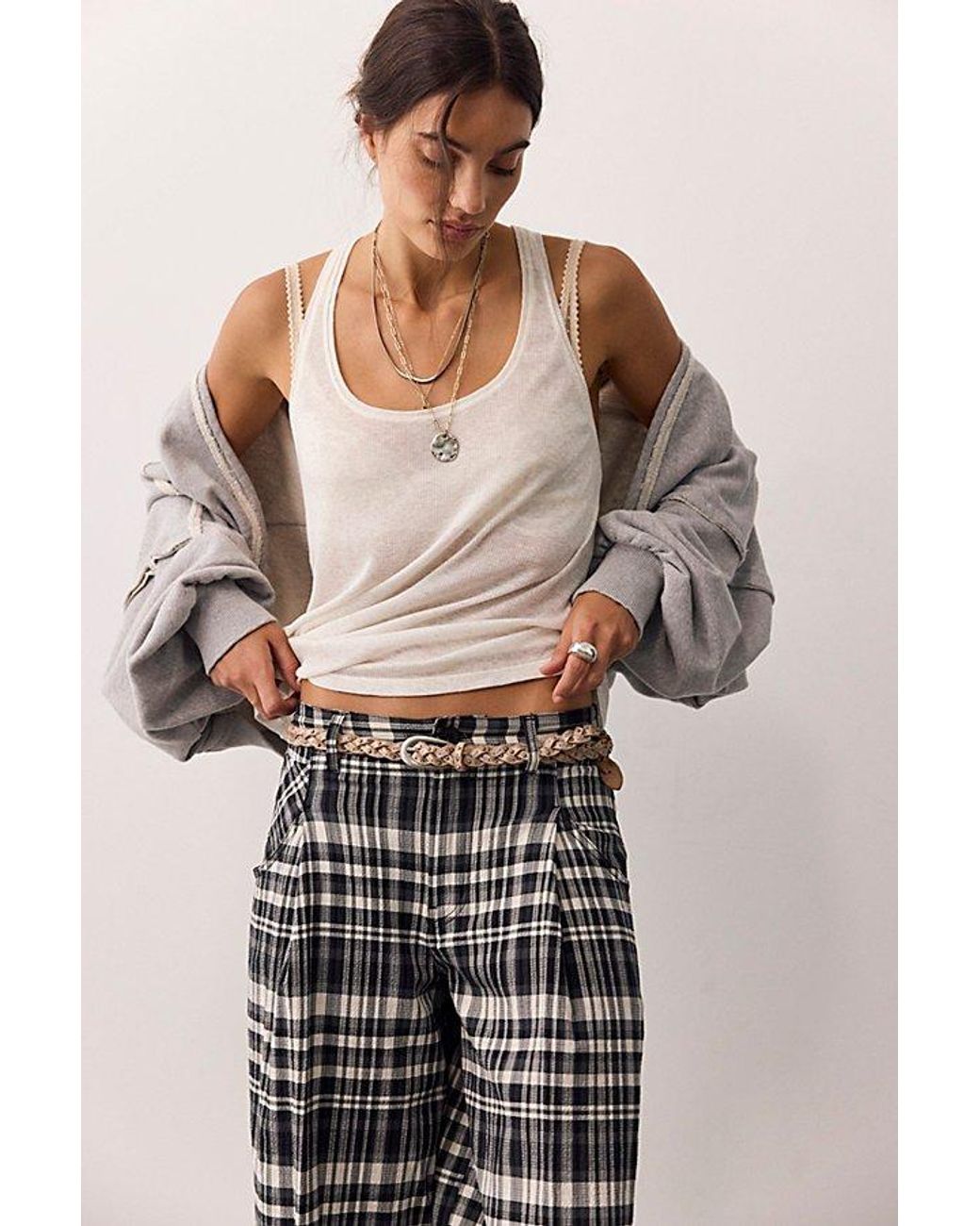 Free People Gray Shrug It Off Sweatshirt