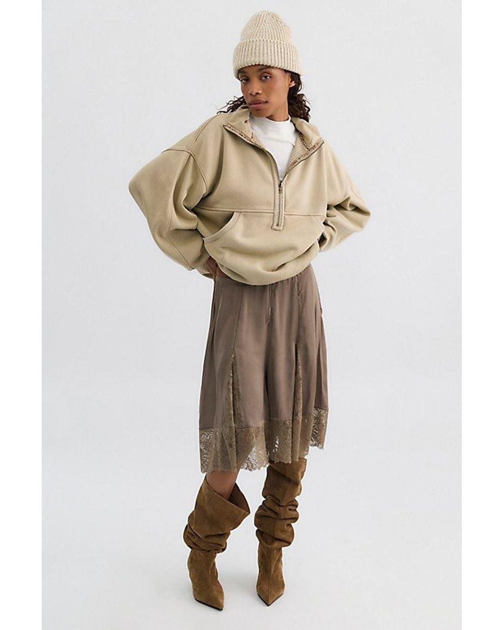 Free People Natural Banks Half-Zip Pullover