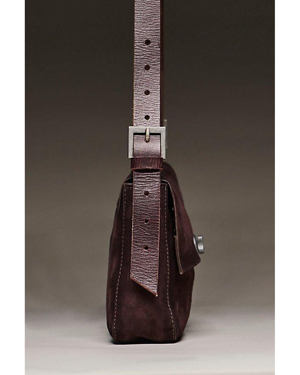 Free People Brown Parker Suede Shoulder Bag