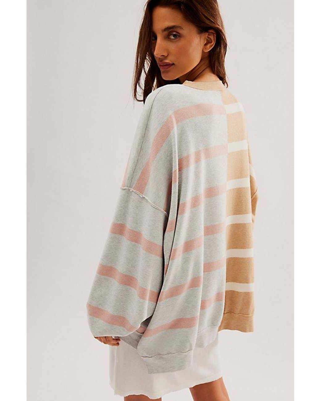 Free People Uptown Stripe Pullover in Natural Lyst UK