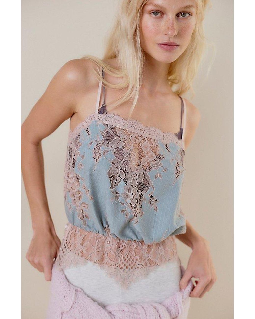Intimately By Free People Brown Midnight Mirage Blouson Tank Top By