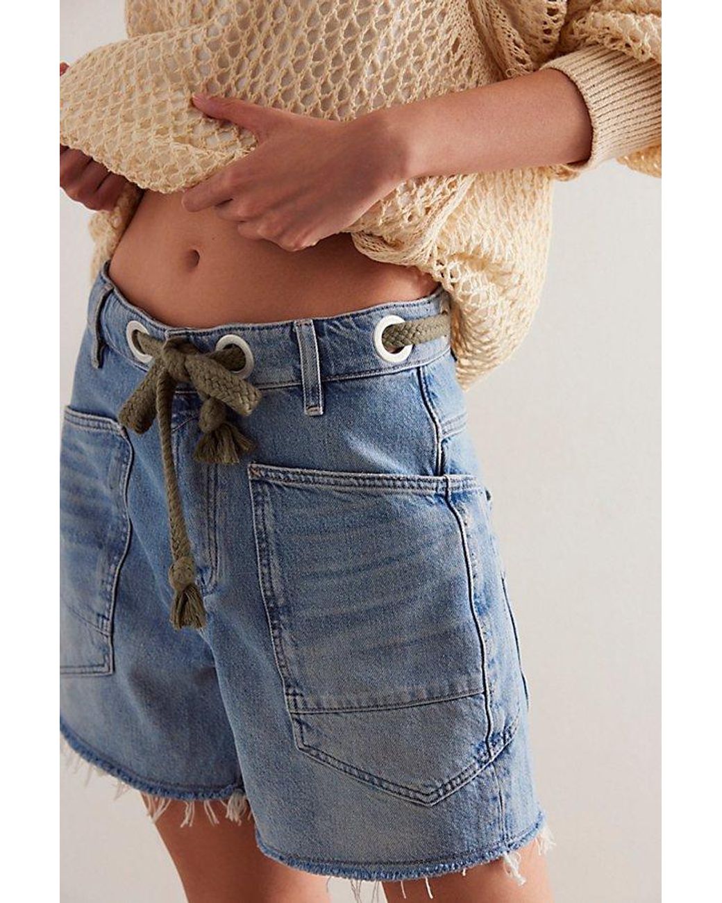 Free People Blue Moxie Shorts