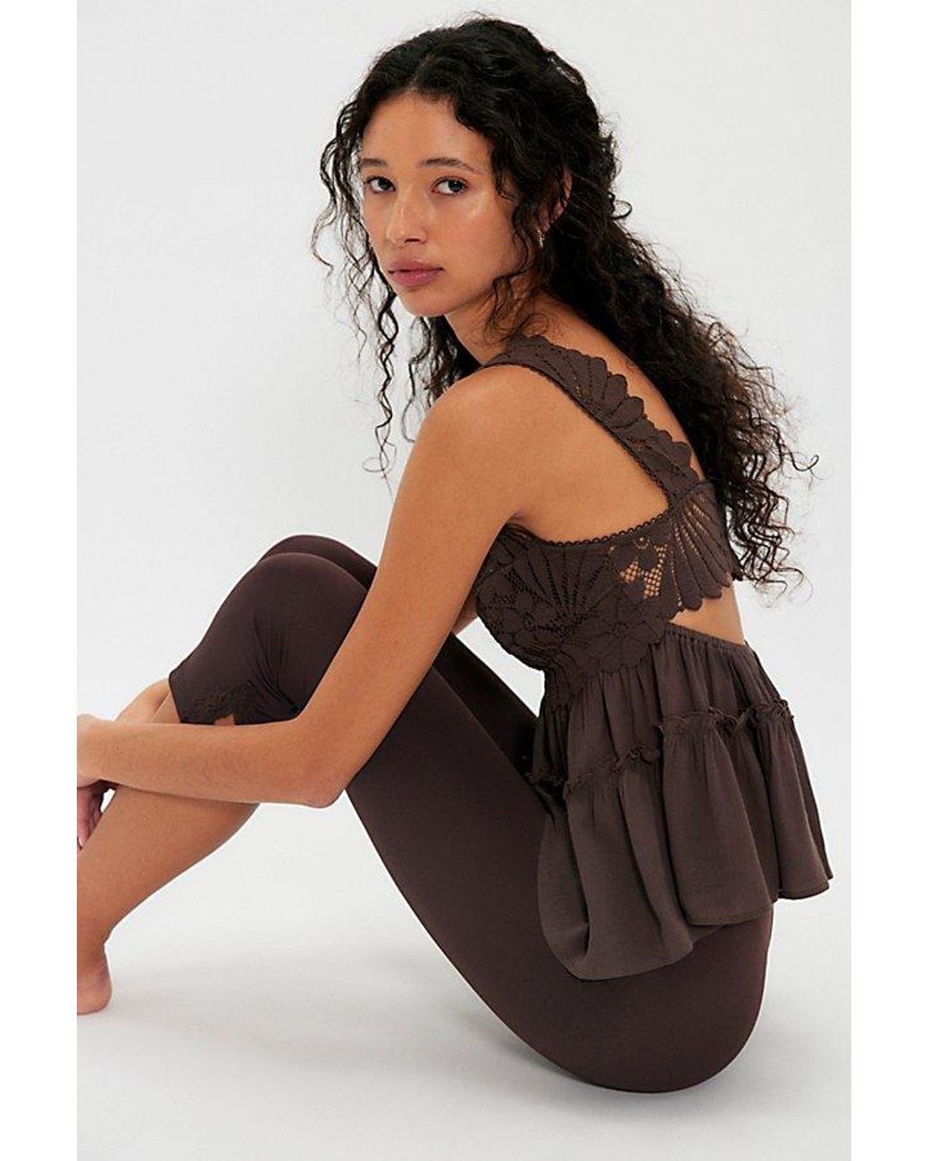 Intimately By Free People Brown Petal Party Shapeless Cami By