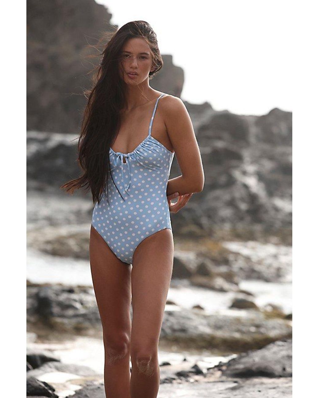 Rhythm Green Sierra Floral Tie Front One-Piece Swimsuit