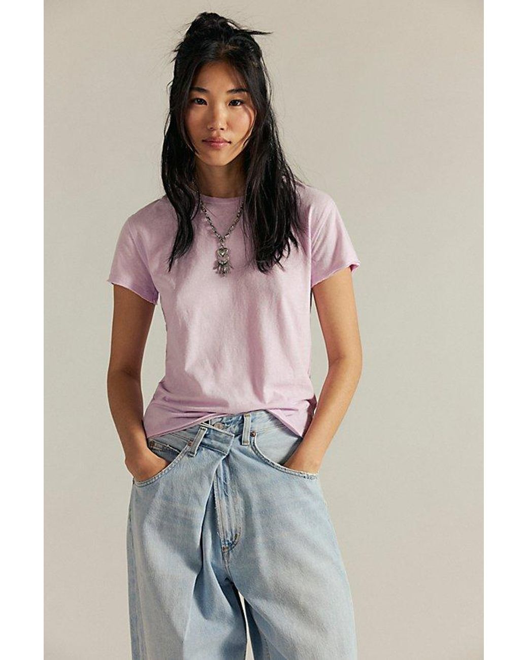 (取寄) フリーピープル レディース ノバ ティー Free People women Nova Tee Pink Free People Nova Tee in Pink | Lyst