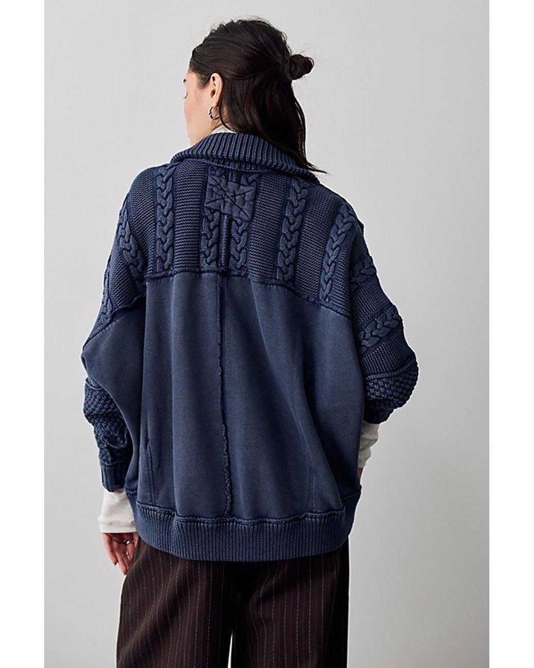Free People Blue We The Free Alyiah Cotton Swit