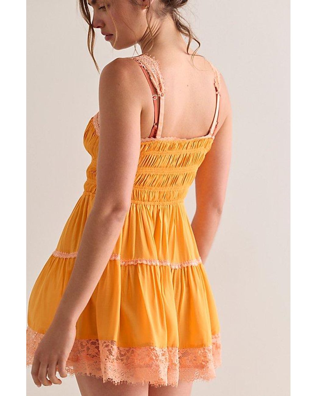 Free People Brown Love Mini Slip Dress