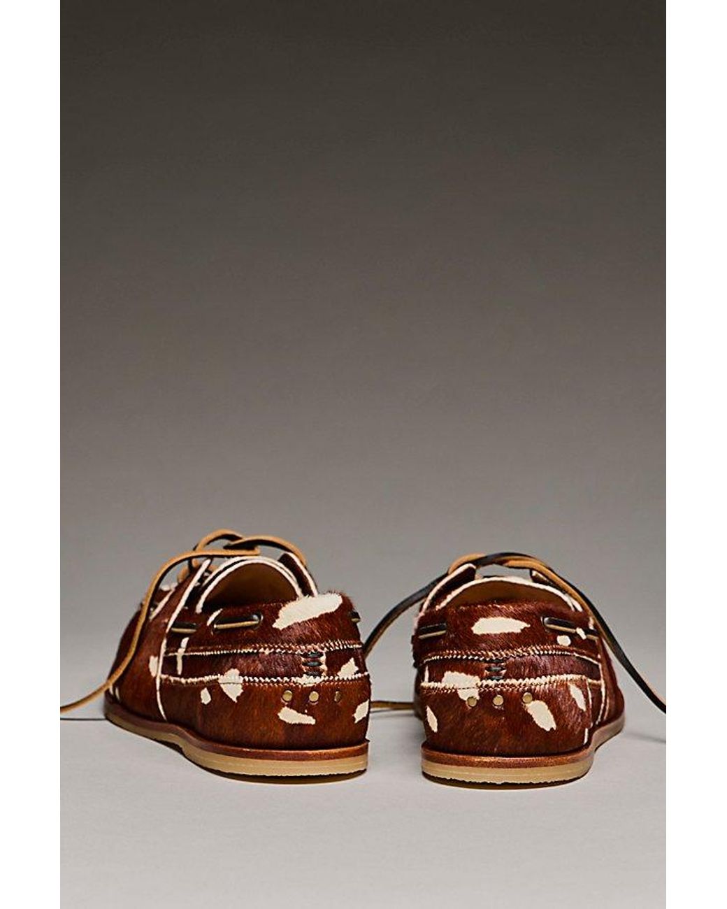 Free People Brown Benny Wild Boat Shoes Shoe