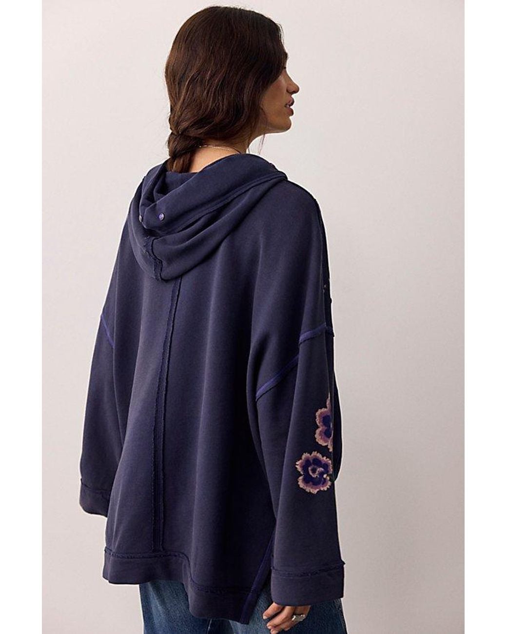 Free People Blue Bejeweled Pullover