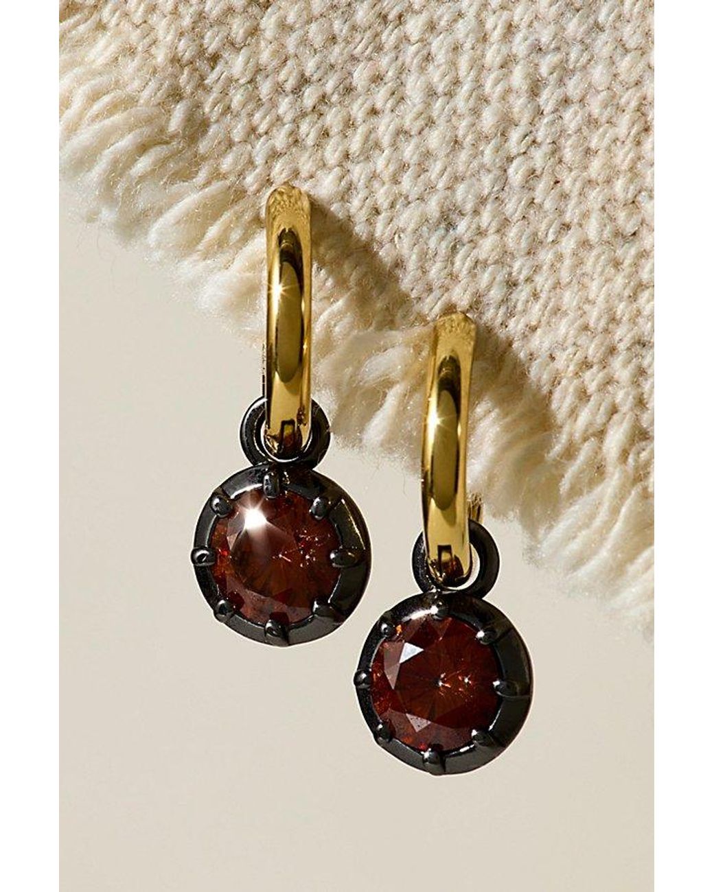 Free People Metallic Raye Hoop & Drop Earrings