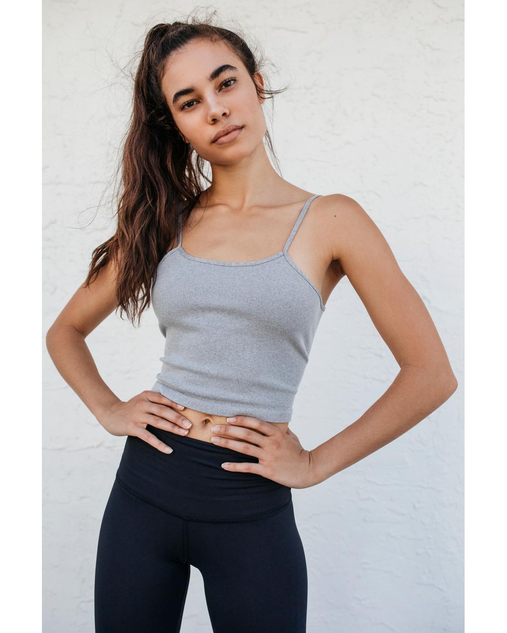 New Free People Womens Seamless Activewear Strappy Back Tighten Up Tank Top $30