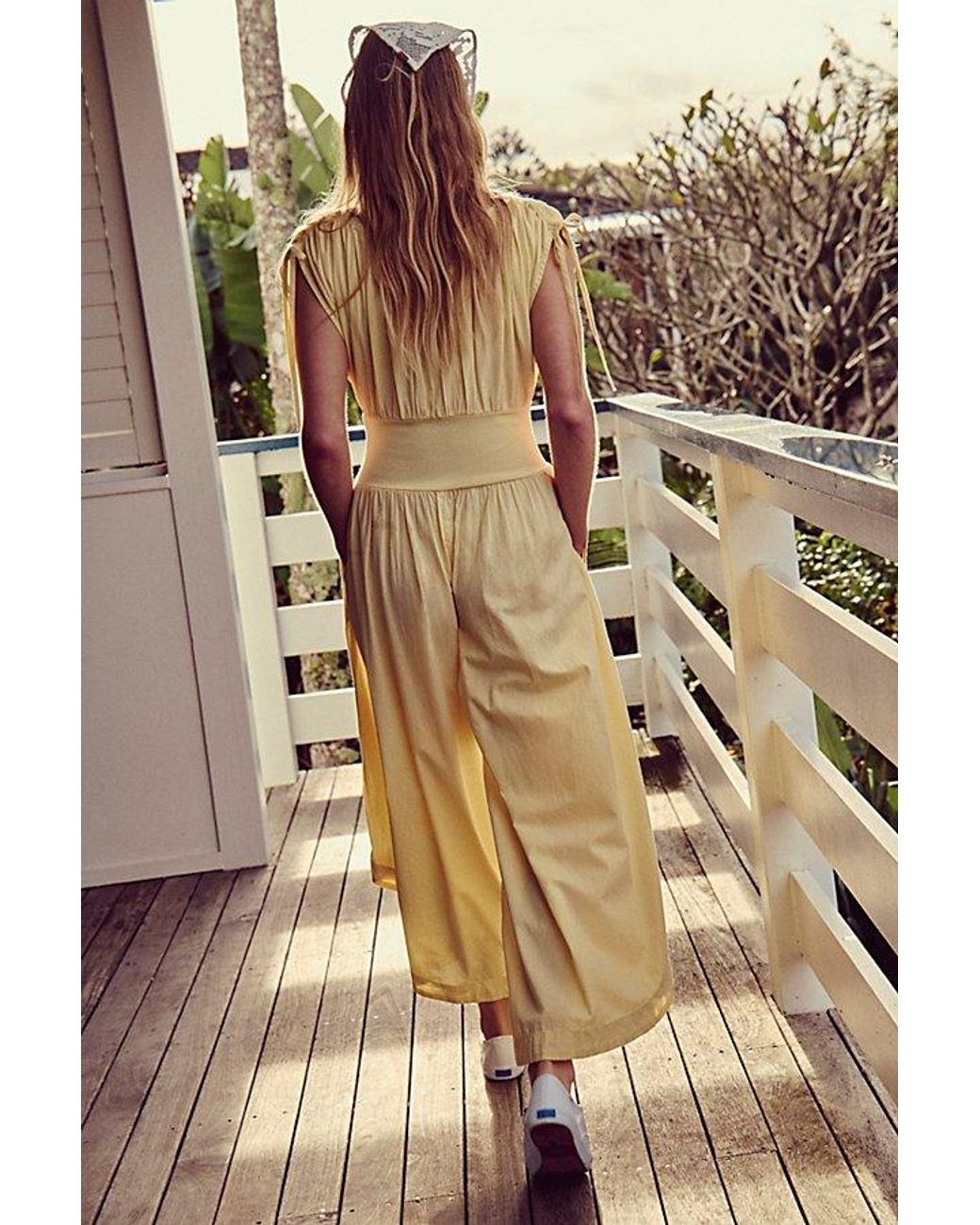 free-est Natural Ambrose Cotton One-Piece Jumpsuit By
