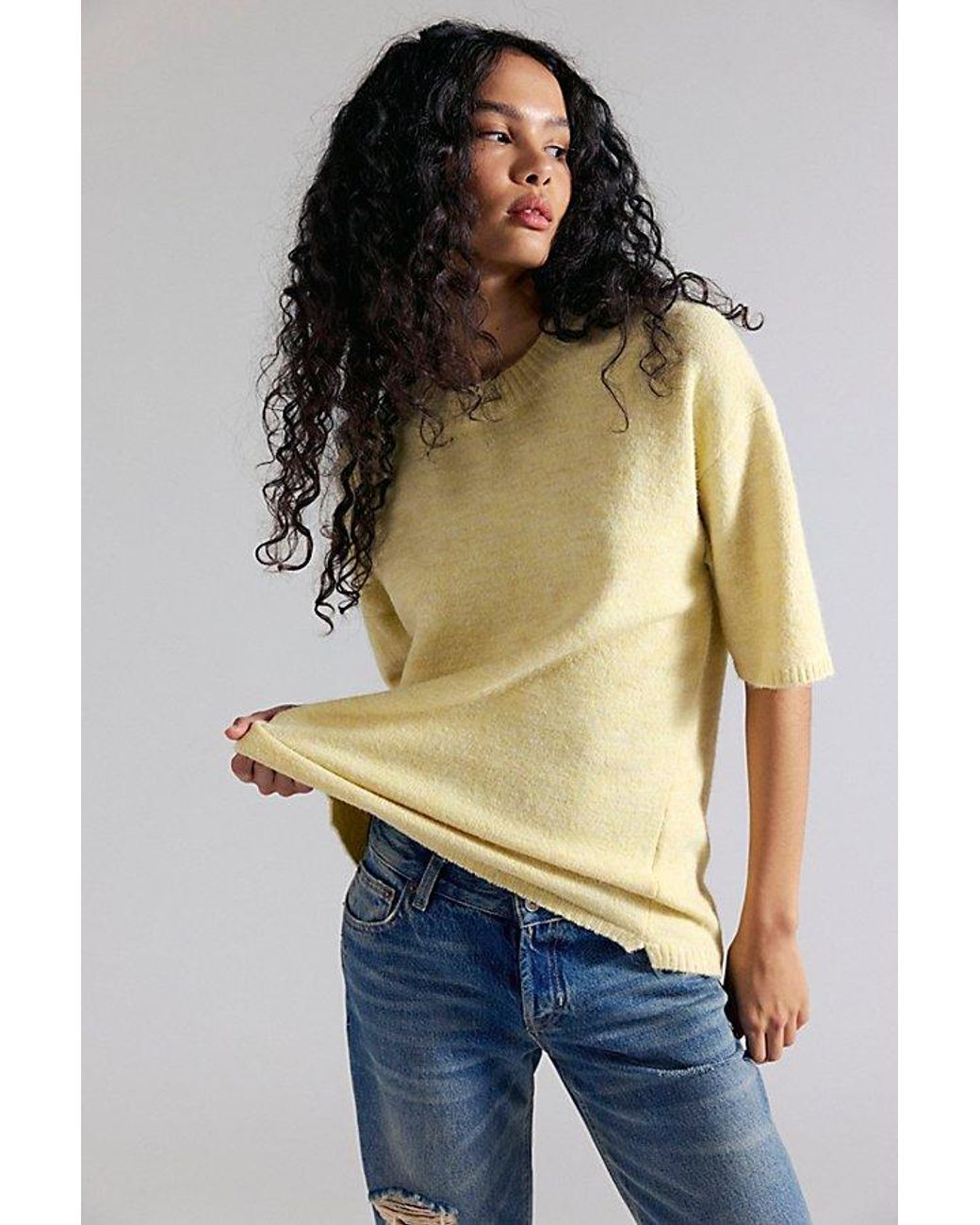 Free People Natural Margot Softspun Sweater Tee