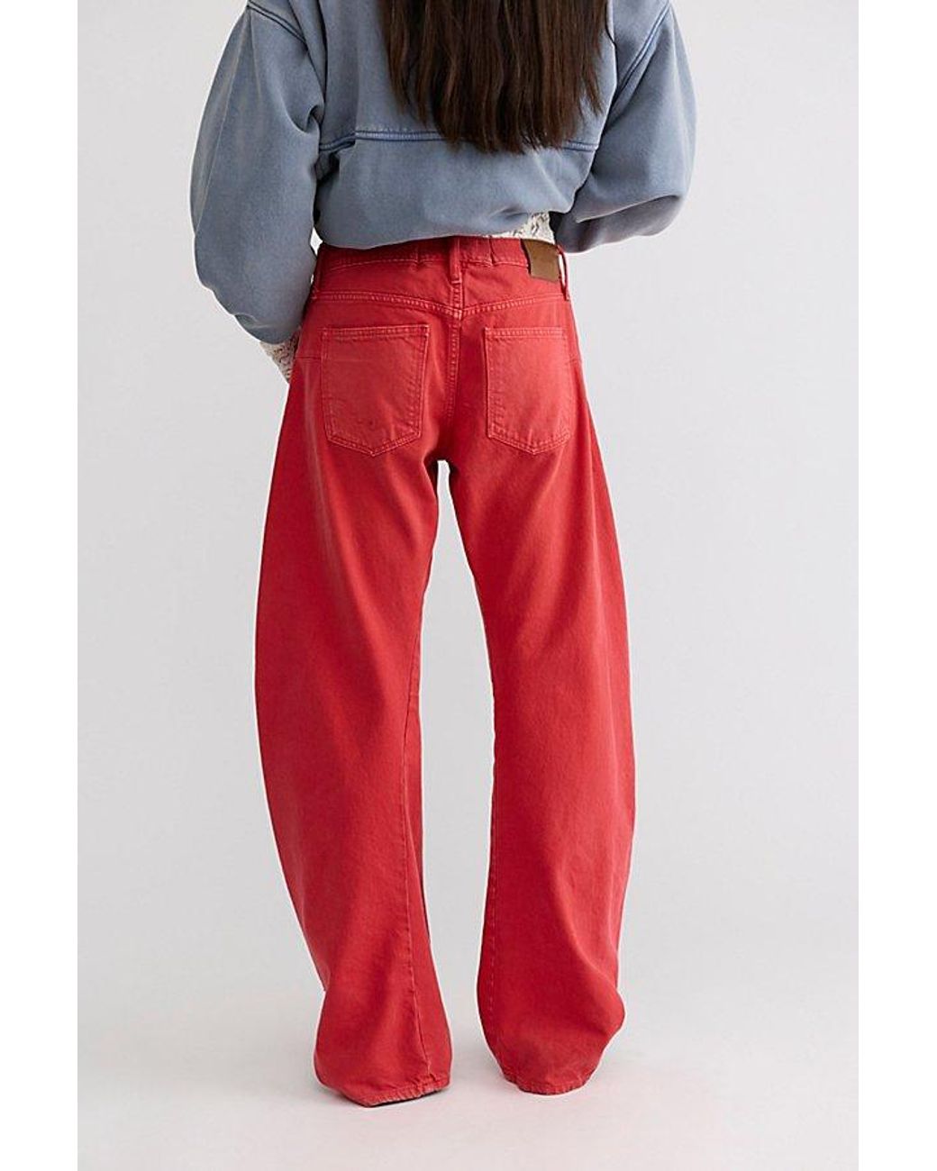 Free People Multicolor Fable Low-Rise Twisted Bowed Jeans
