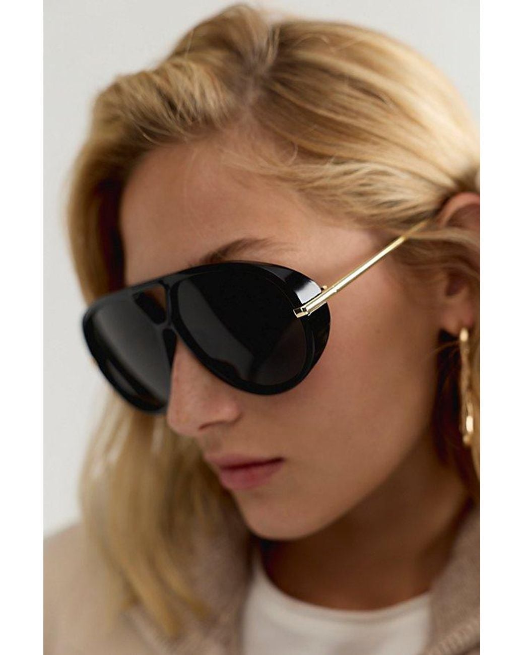 Free People Green Sunday Afternoon Oversized Aviator Sunglasses