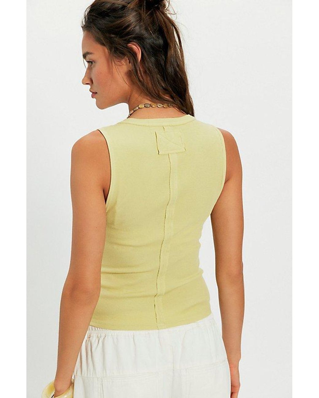 Free People Yellow Jamie Henley Tank