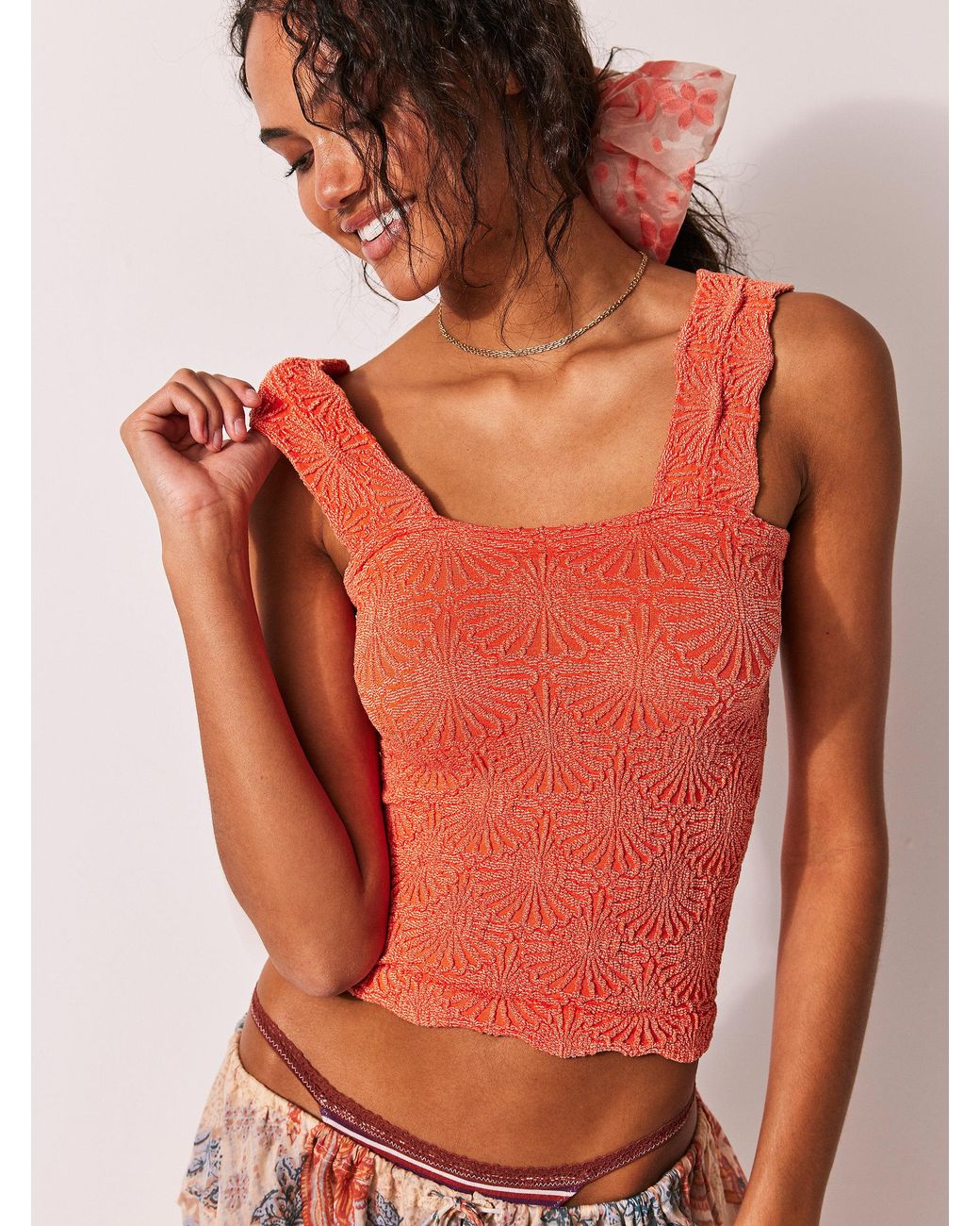Free People Love Letter Cami in Orange Lyst