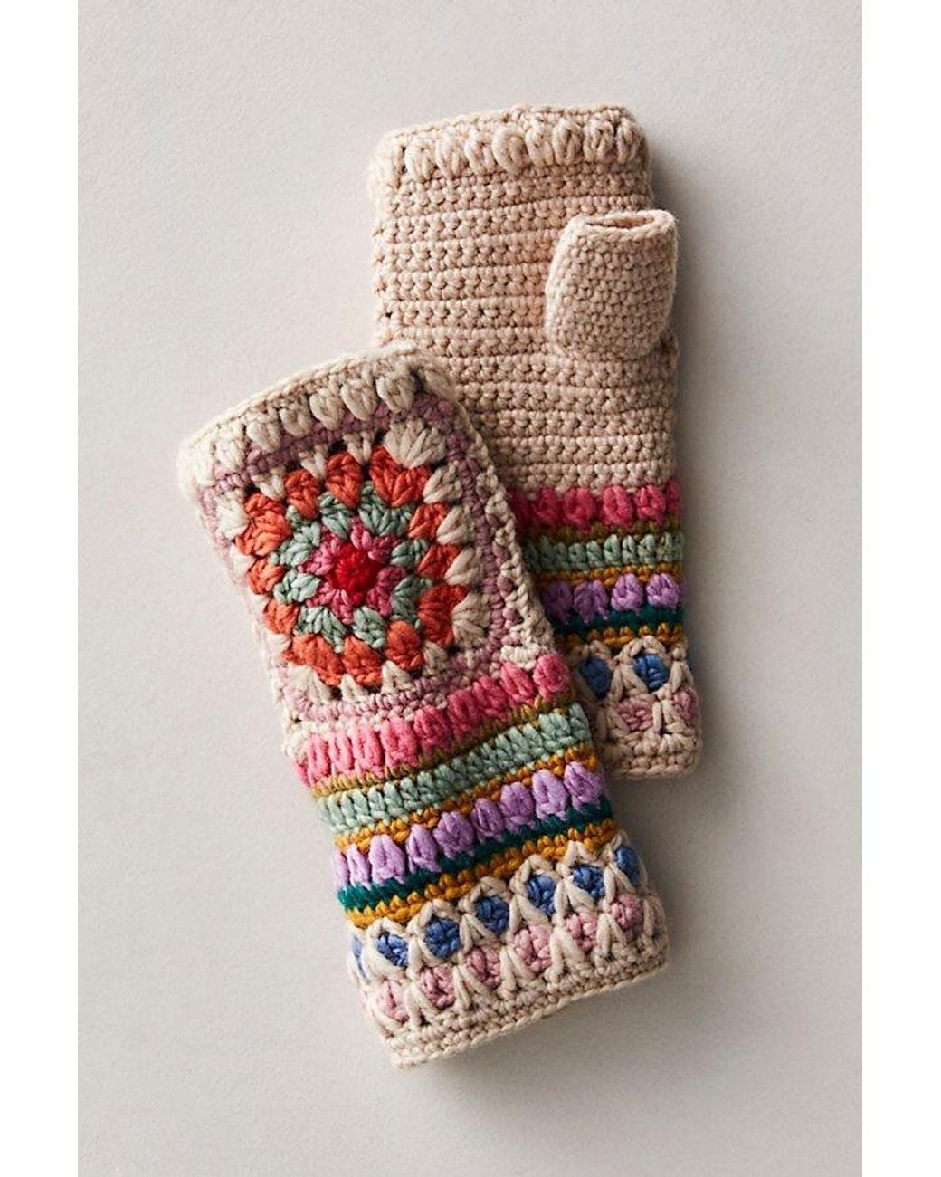 French Knot Red So Woodstock Handwarmers