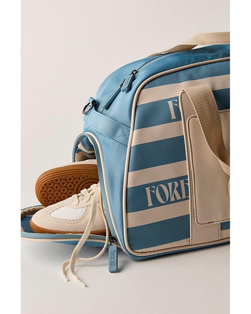 Fore All Blue Boston Bag Retro Duffle