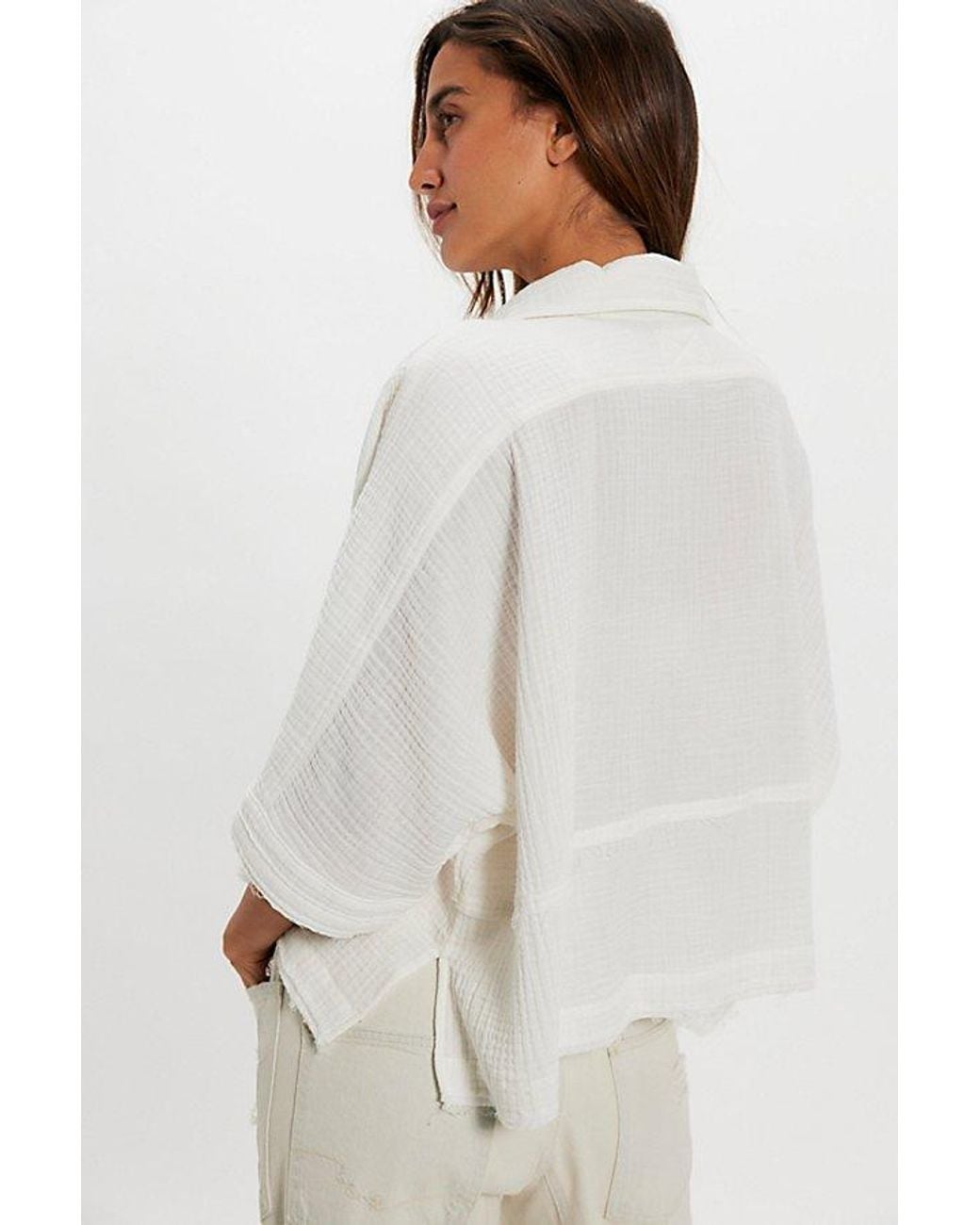 Free People White Happy Days Top