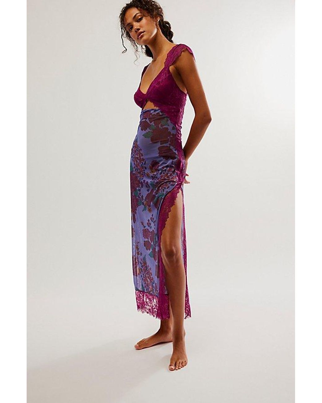 Free People Suddenly Fine Maxi Slip in Red | Lyst