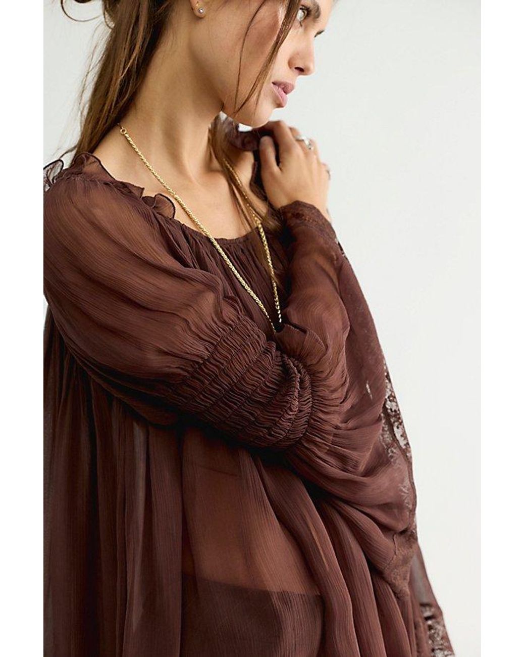 Nigel Preston Brown Byron Babydoll Tunic