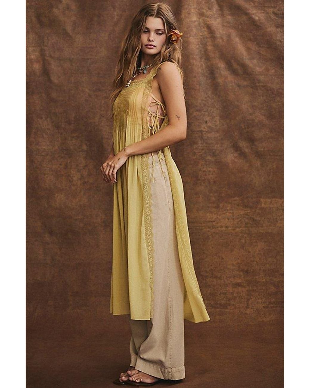Free People Natural Tidal Moon Low-Rise Pull-On Pants