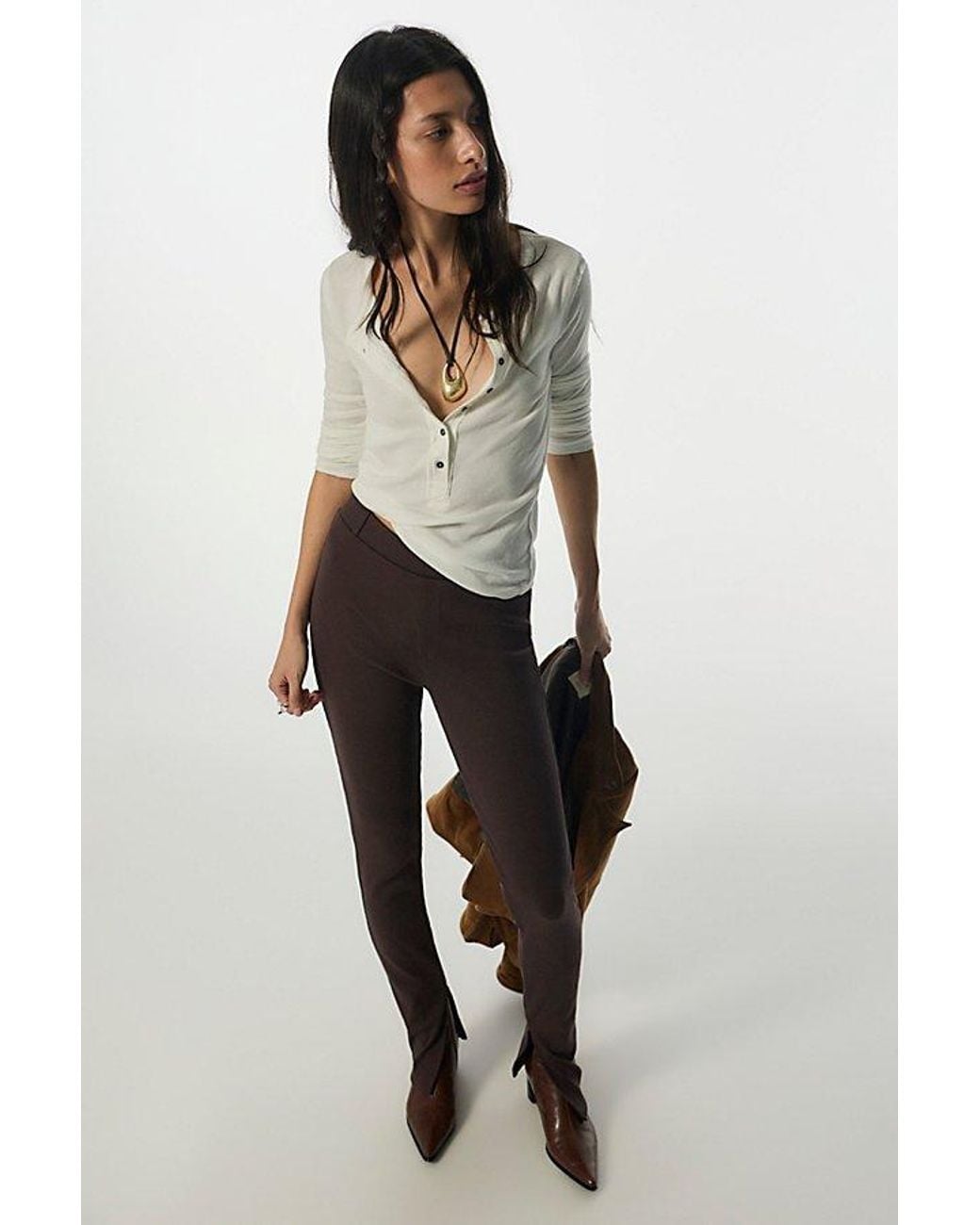 Free People Multicolor Kimmie Slim Knit Pull-On Pants