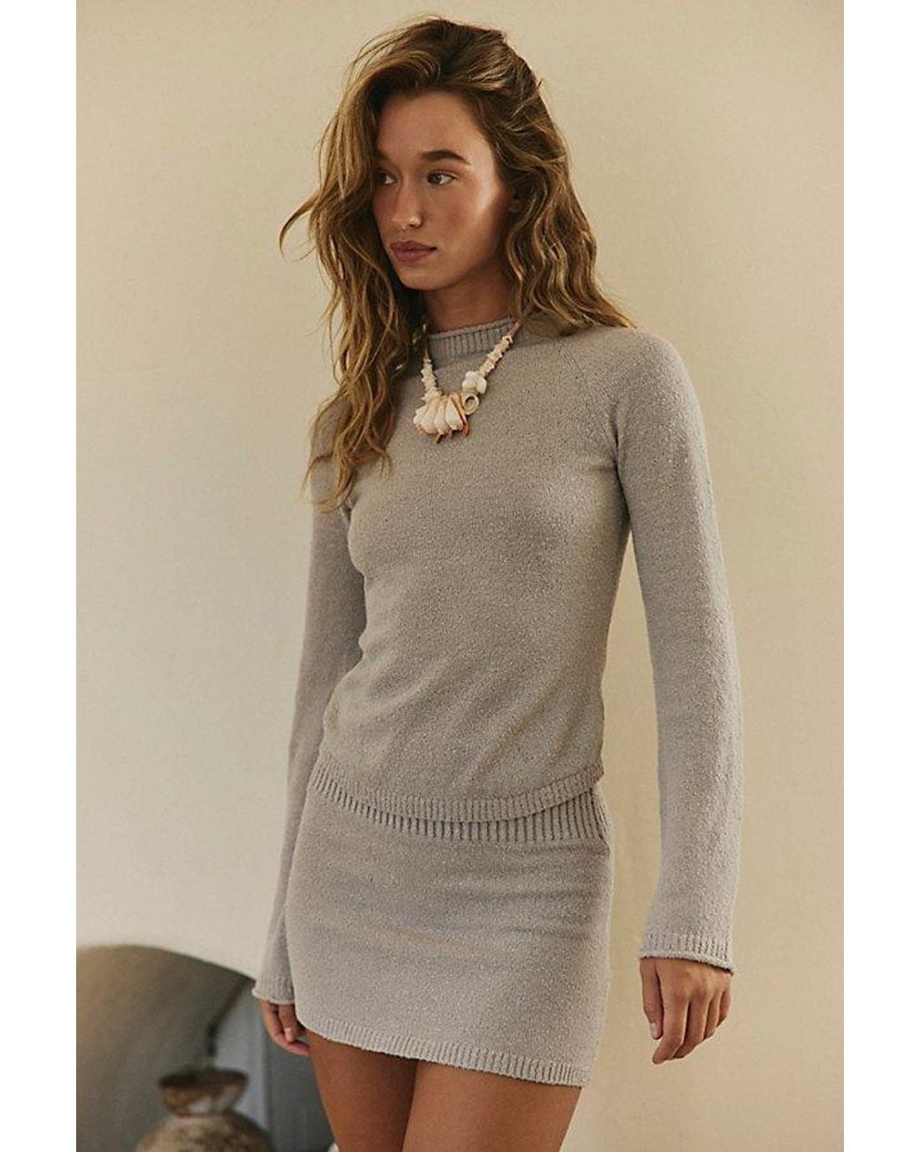 free-est Natural Jodi Sweater Skirt Set By