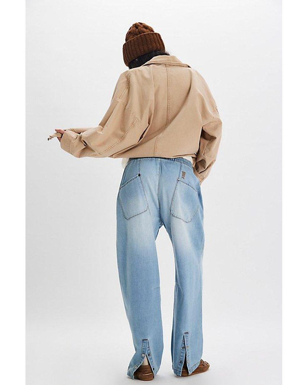 One Teaspoon Blue Odyssey Pull-On Boyfriend Jeans