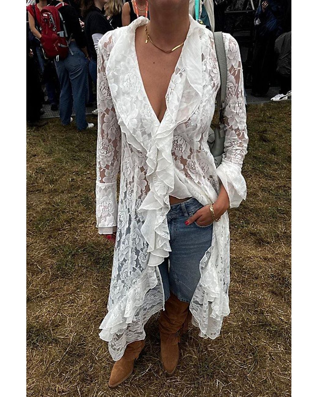 Free People Black Heirloom Maxi Top