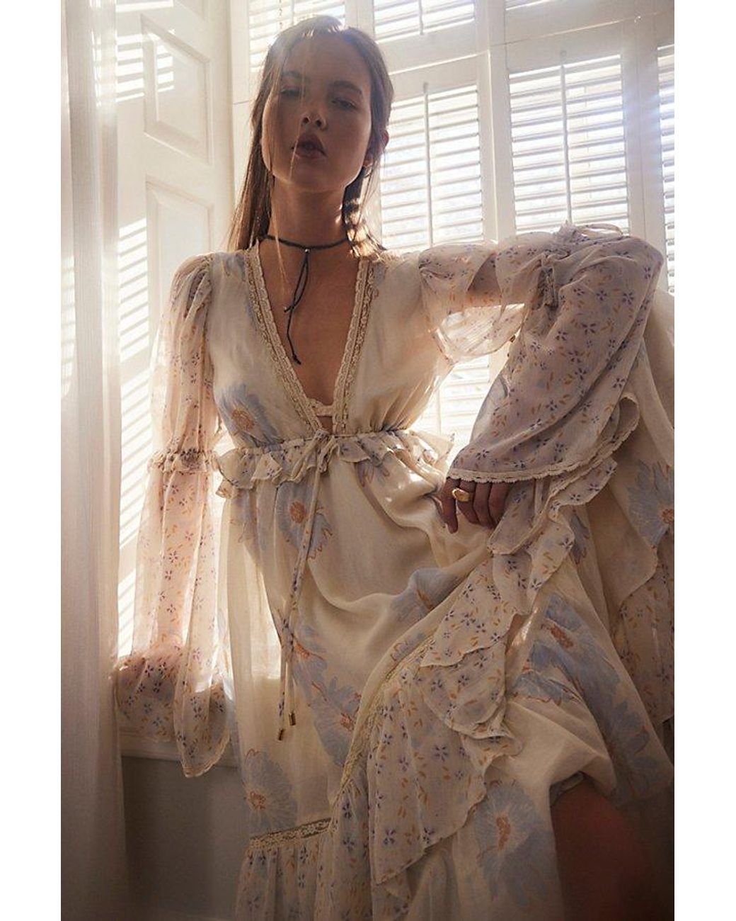 free people golden chalice maxi dress Golden Gatherings Pleated Satin Maxi Dress – VICI main image 0