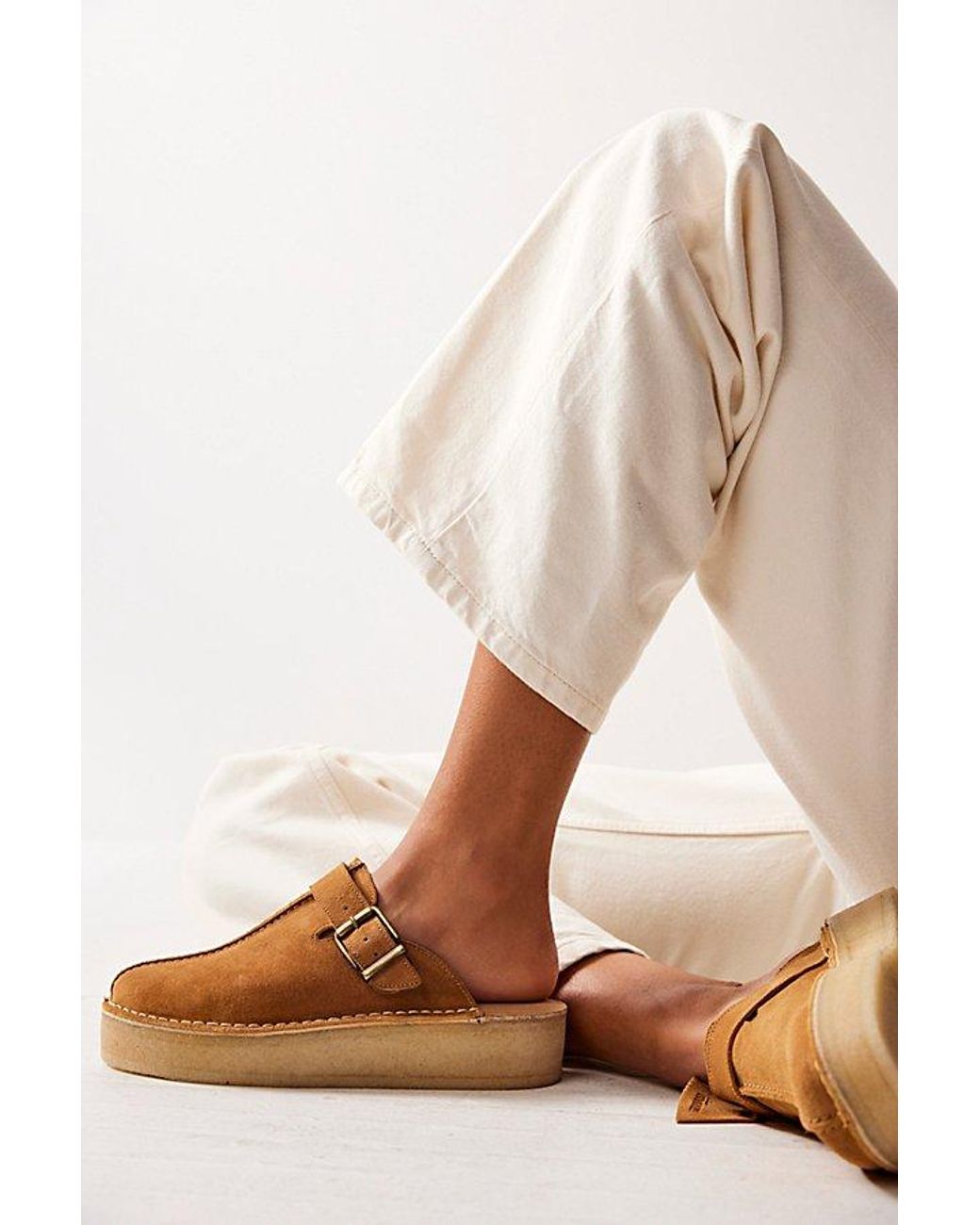 Clarks Trek Wedge Mules in Natural | Lyst Clarks Trek Wedge Mules in Natural | Lyst