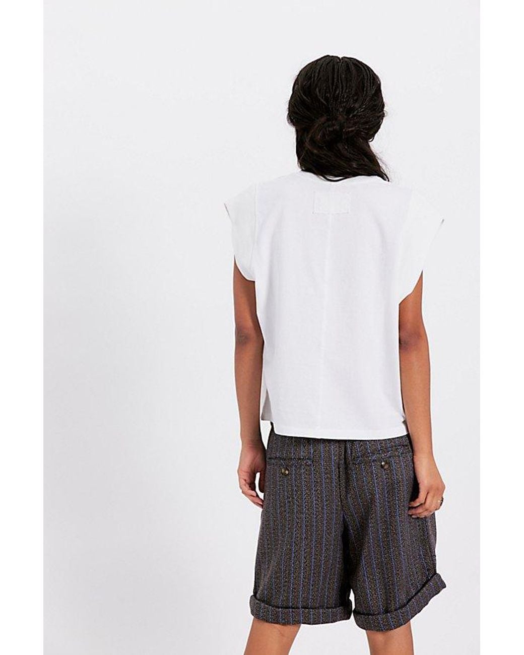 Free People Blue Atlas Muscle Tee
