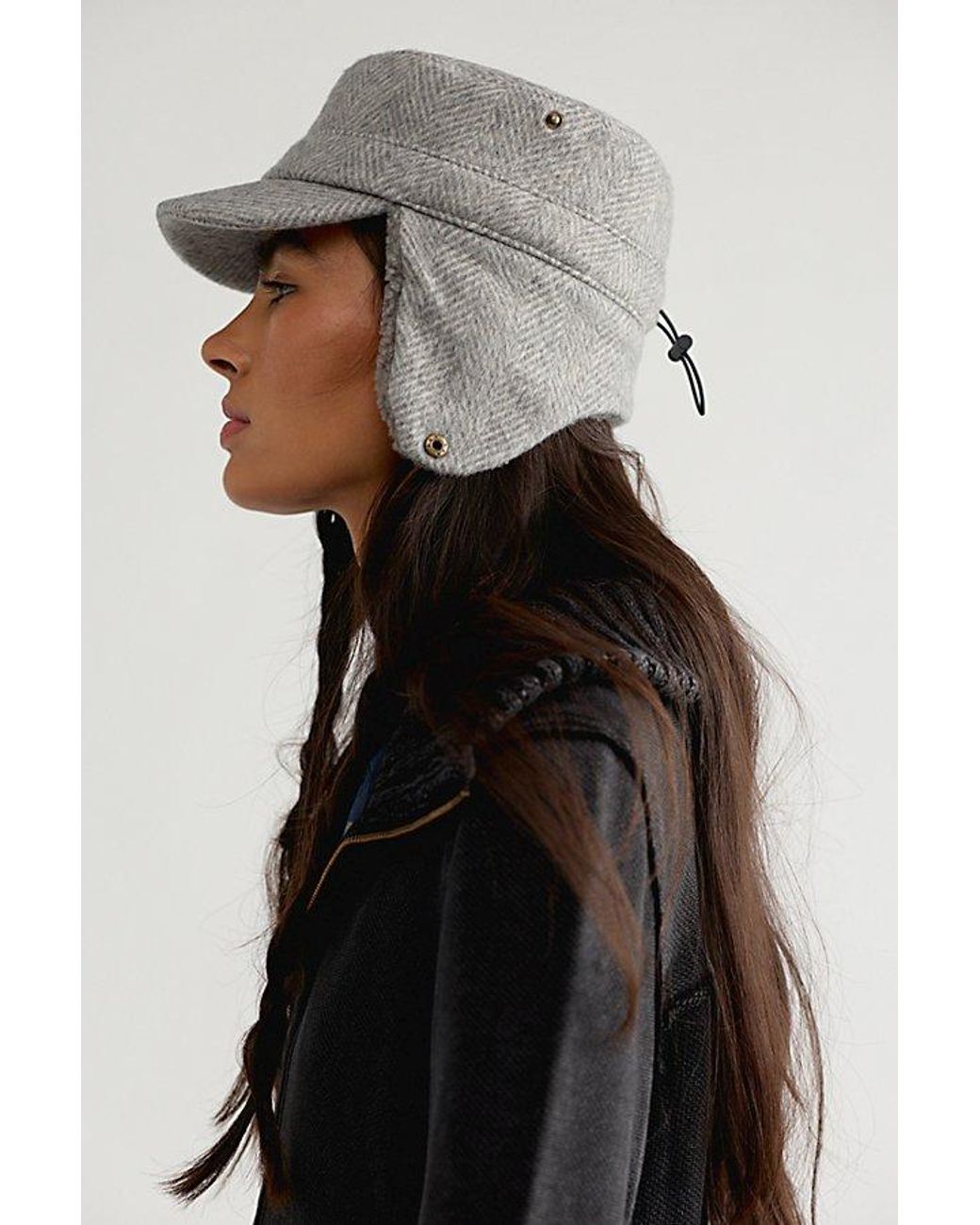 Free People Black Cozy Convertible Cadet Hat