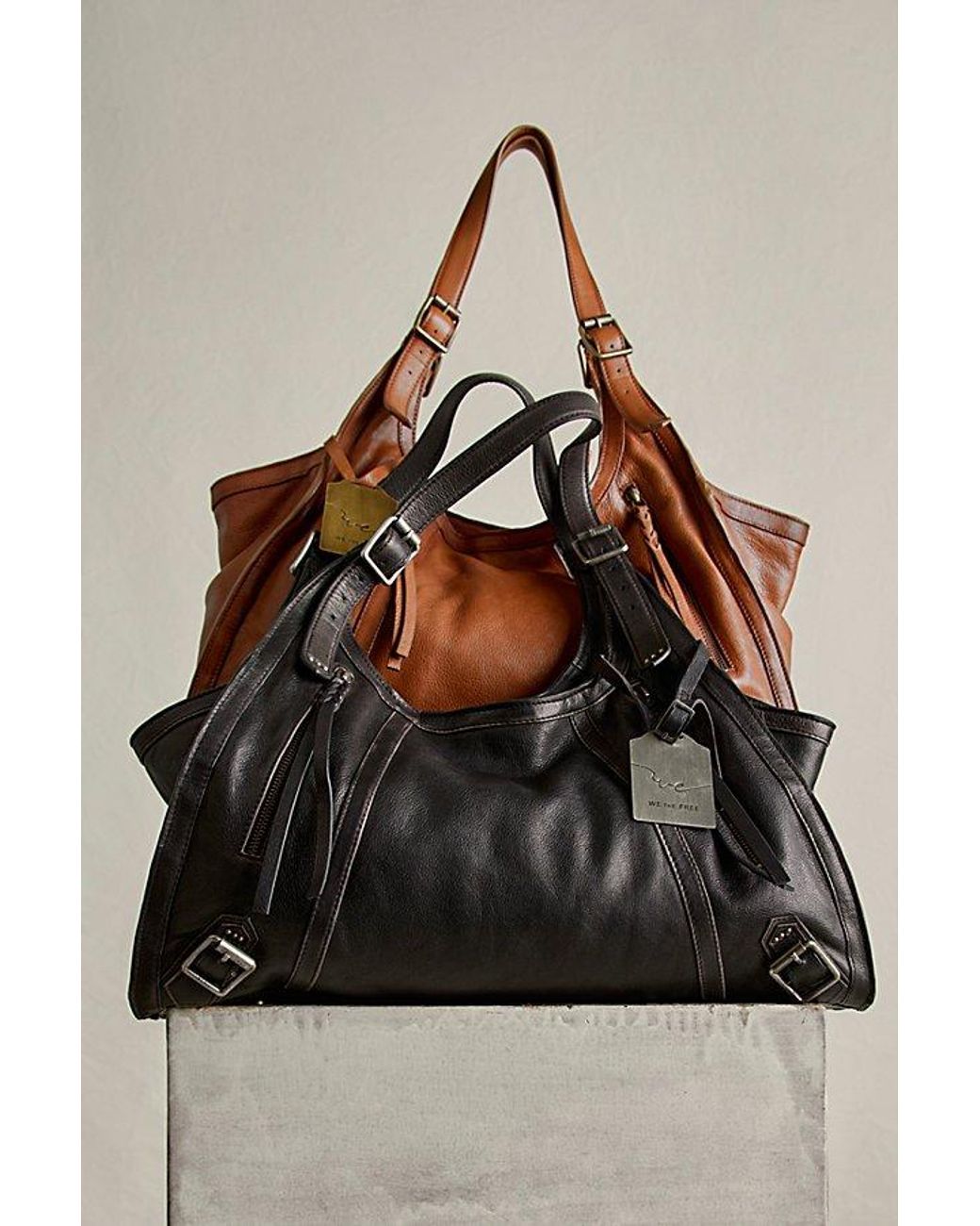 Free People Black Emery Winged Tote Bag